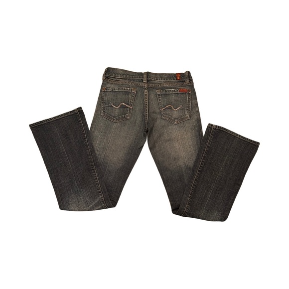 7 FOR ALL MANKIND Pink Crystal Embellished Boot Cut Jeans - Picture 3 of 4